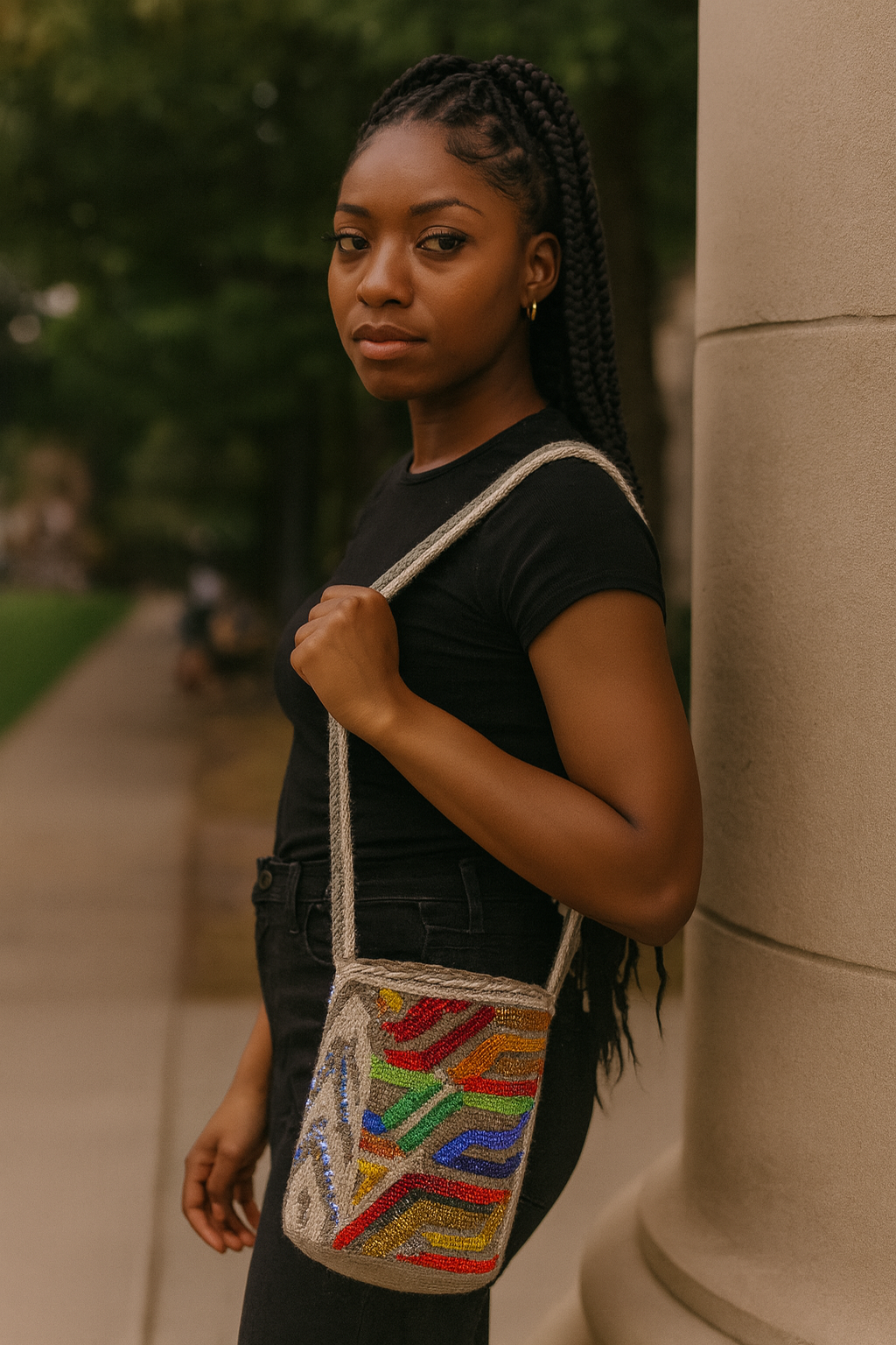 ClaudiaG Lush Kankuamo Small Mochila #36 Strap Drop 18"