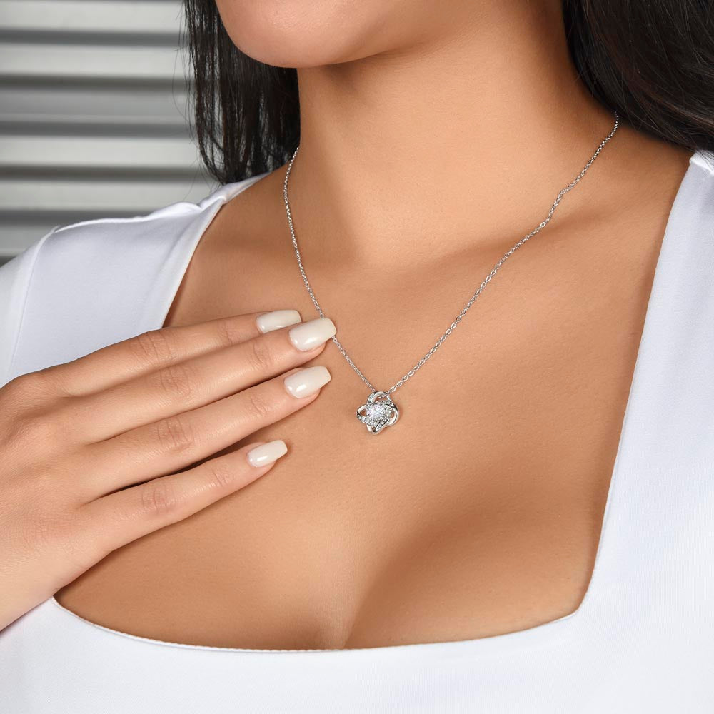 Love Knot Pendant with Necklace - 18"-22" adjustable