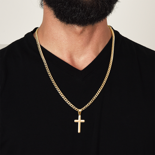 Artisan Cross with Cuban Link Chain