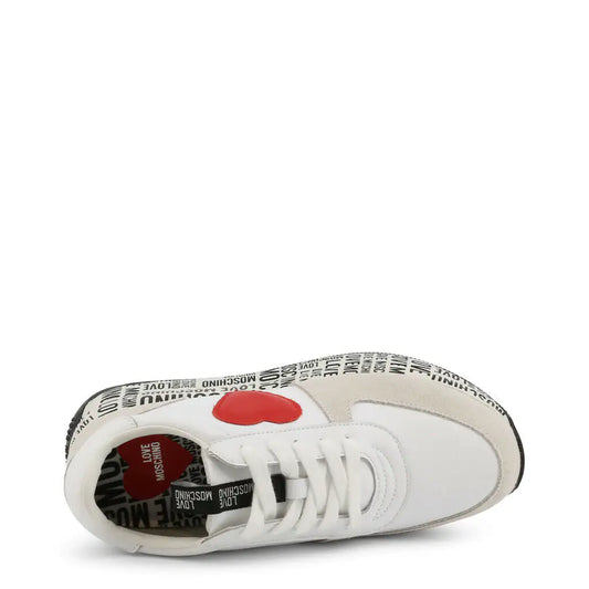 Love Moschino White Heart Sneakers- Model: JA15364G1EIA4