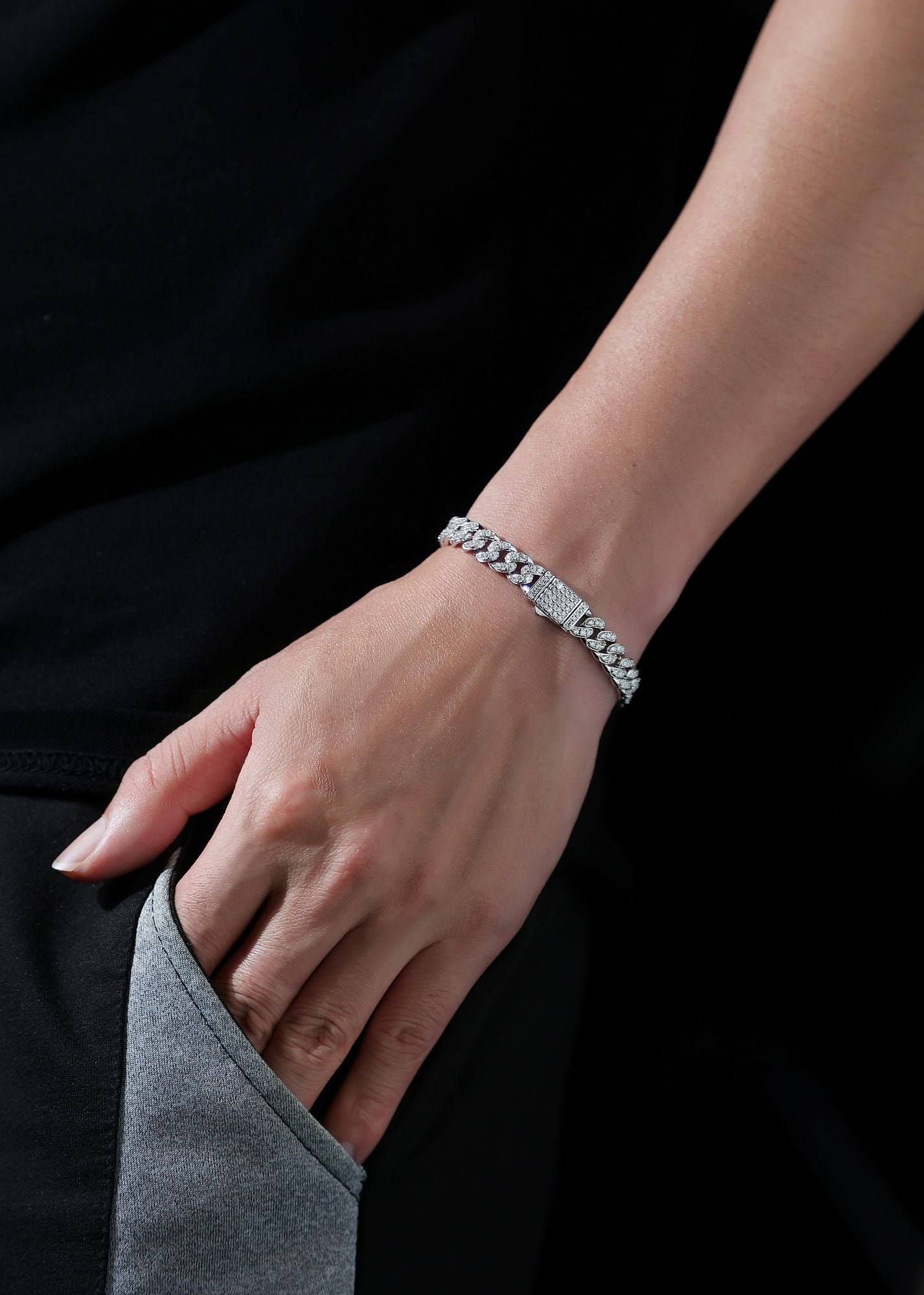 Light of Faith Moissanite Bracelet — S925 Sterling Silver & Platinum-Plated
