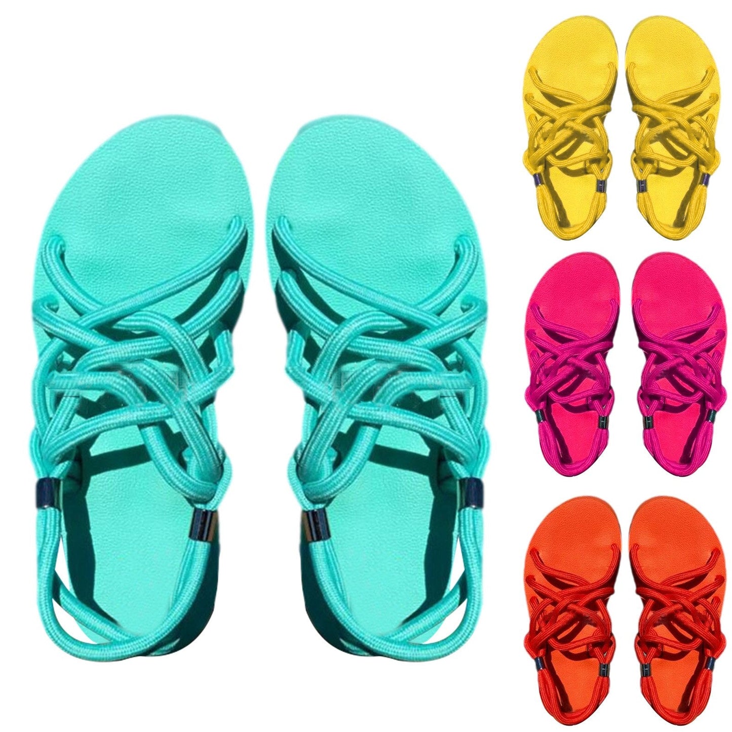 Platform Braided Rope Sandals