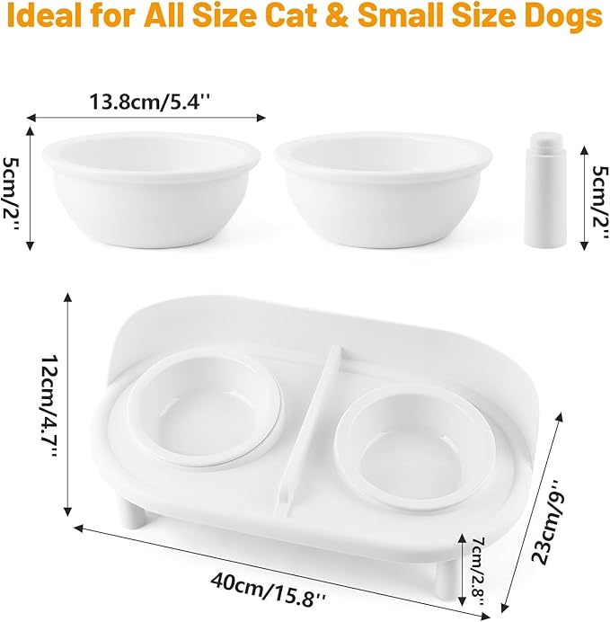Elevated Ceramic Pet Bowl Set with Stand