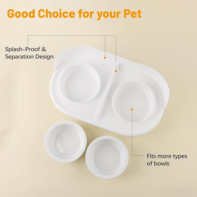 Elevated Ceramic Pet Bowl Set with Stand