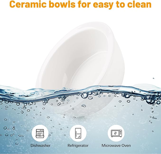 Elevated Ceramic Pet Bowl Set with Stand
