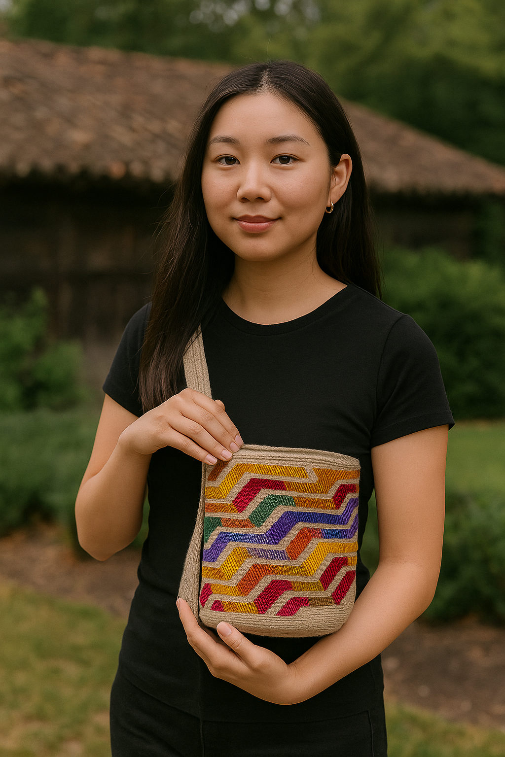 ClaudiaG Lush Kankuamo Small Mochila #18 Strap Drop 18"