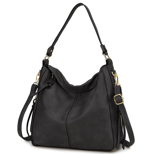 Hobo Bags for WomenVONXURY Faux Leather Tote Purse Ladies Handbag Large Shoulder Bags with Side Pockets for Work TravelGrey