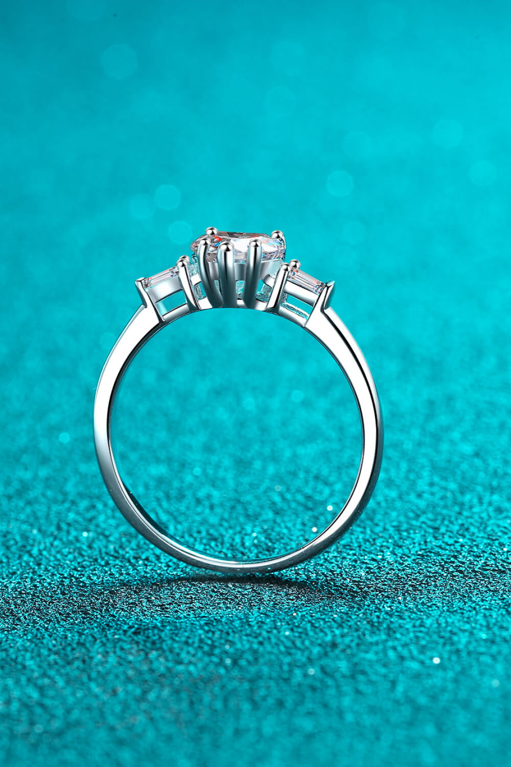 1.2 Carat Moissanite Heart Ring – Silver