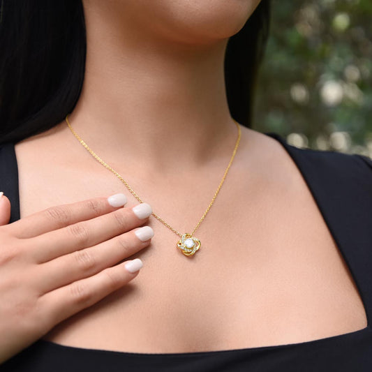 Love Knot Pendant with Necklace - 18"-22" adjustable