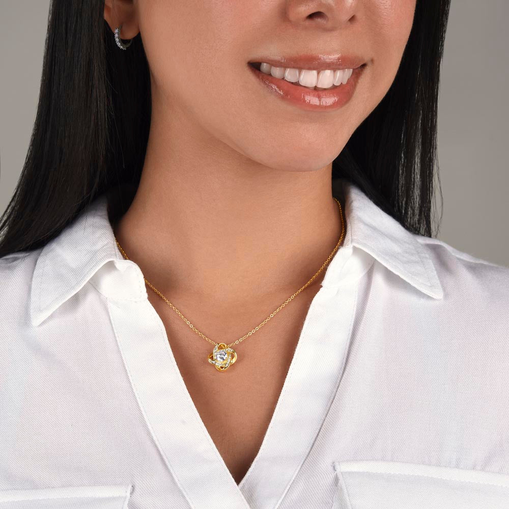 Love Knot Pendant with Necklace - 18"-22" adjustable