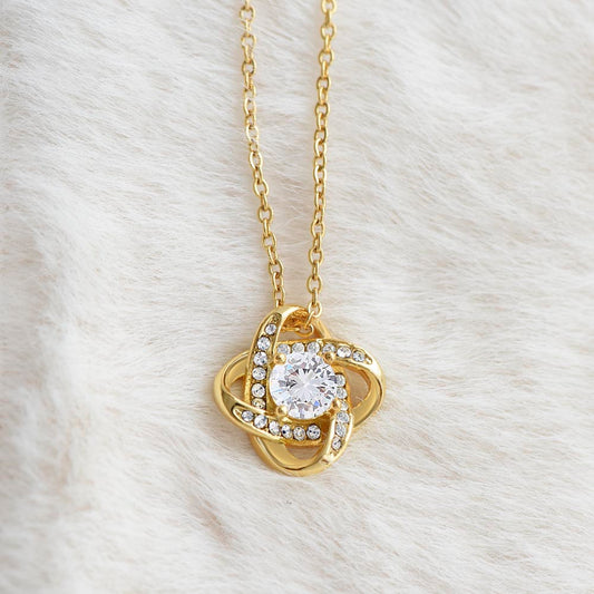 Love Knot Pendant with Necklace - 18"-22" adjustable