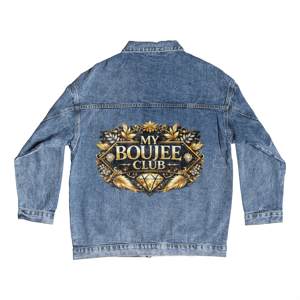 "My Boujee Club" Men's DTG Denim Jacket