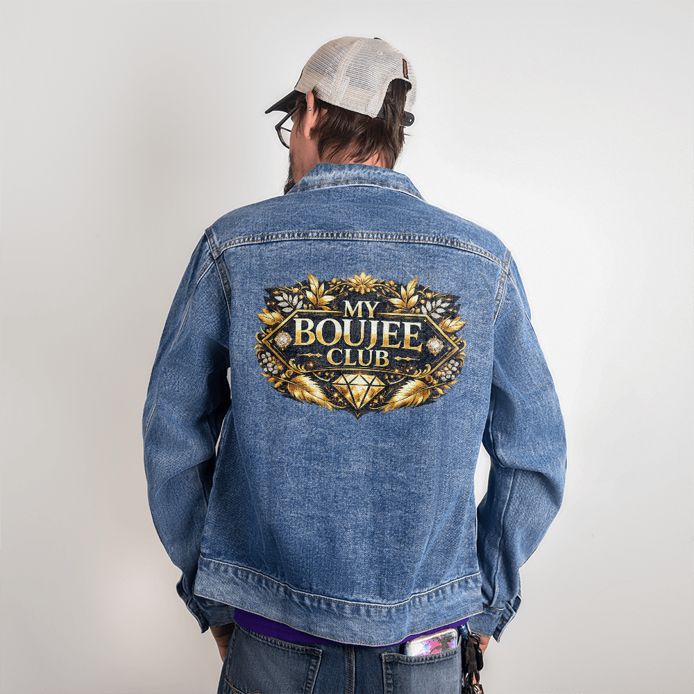 "My Boujee Club" Men's DTG Denim Jacket