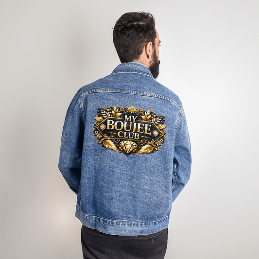 "My Boujee Club" Men's DTG Denim Jacket