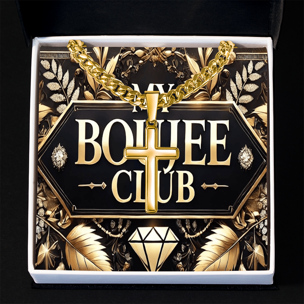 Artisan Cross with Cuban Link Chain