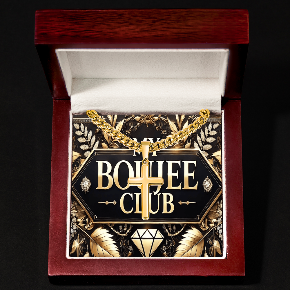 Artisan Cross with Cuban Link Chain