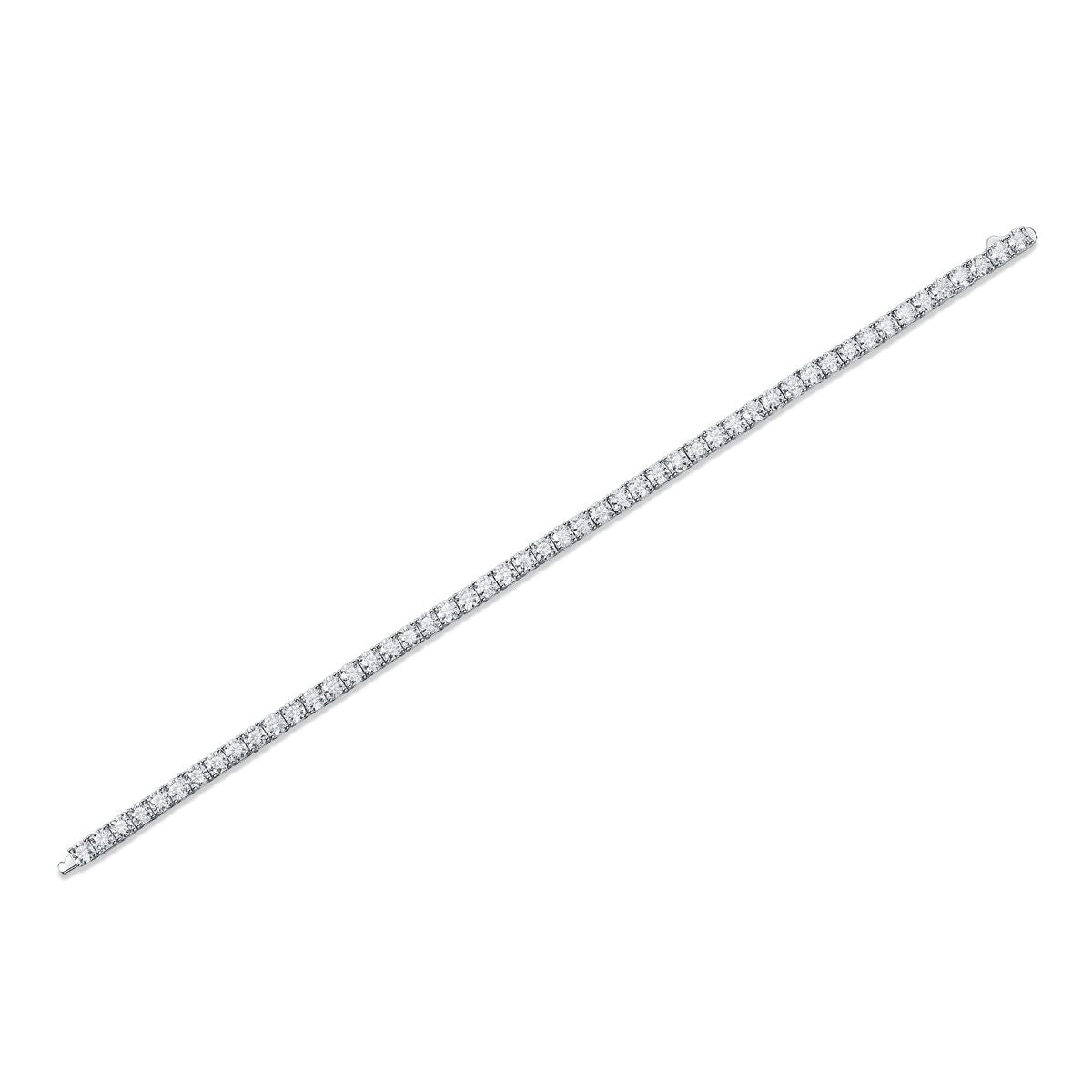 One of a Kind Moissanite Bracelet — 0.1 ct, S925 Sterling Silver & Platinum-Plated