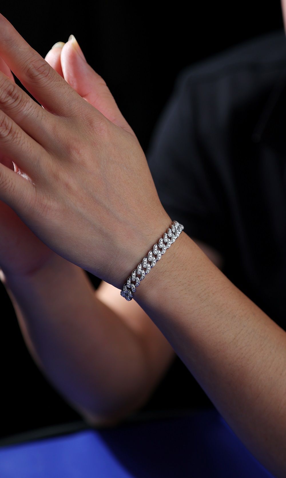 Light of Faith Moissanite Bracelet — S925 Sterling Silver & Platinum-Plated