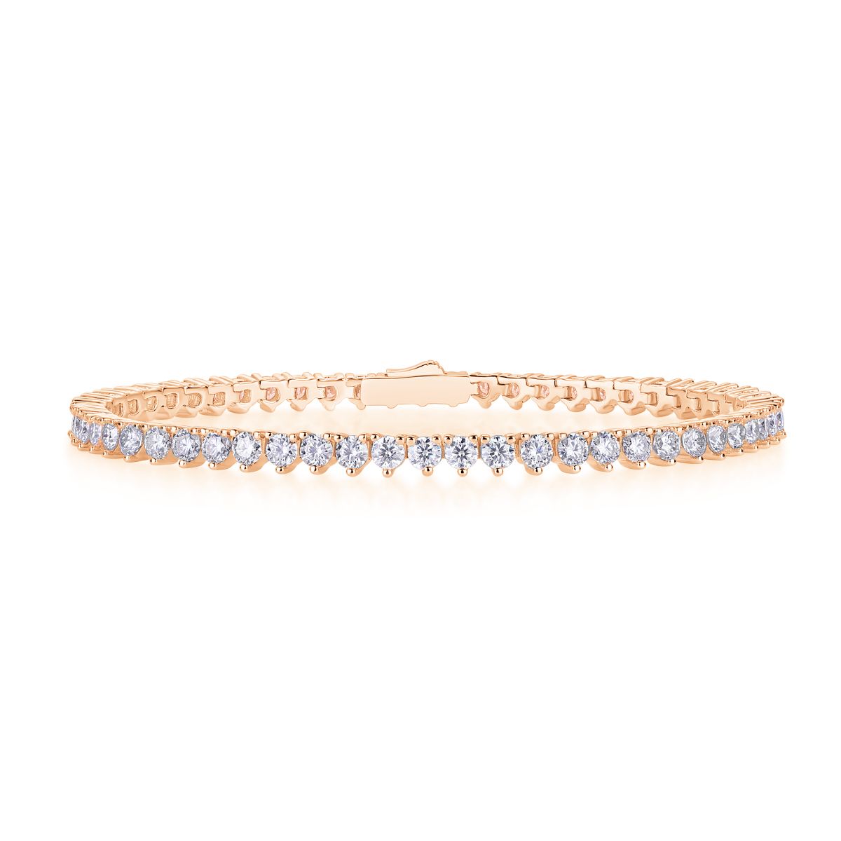 Mark Moissanite Tennis Bracelet — 0.1 ct, S925 Sterling Silver & Platinum-Plated