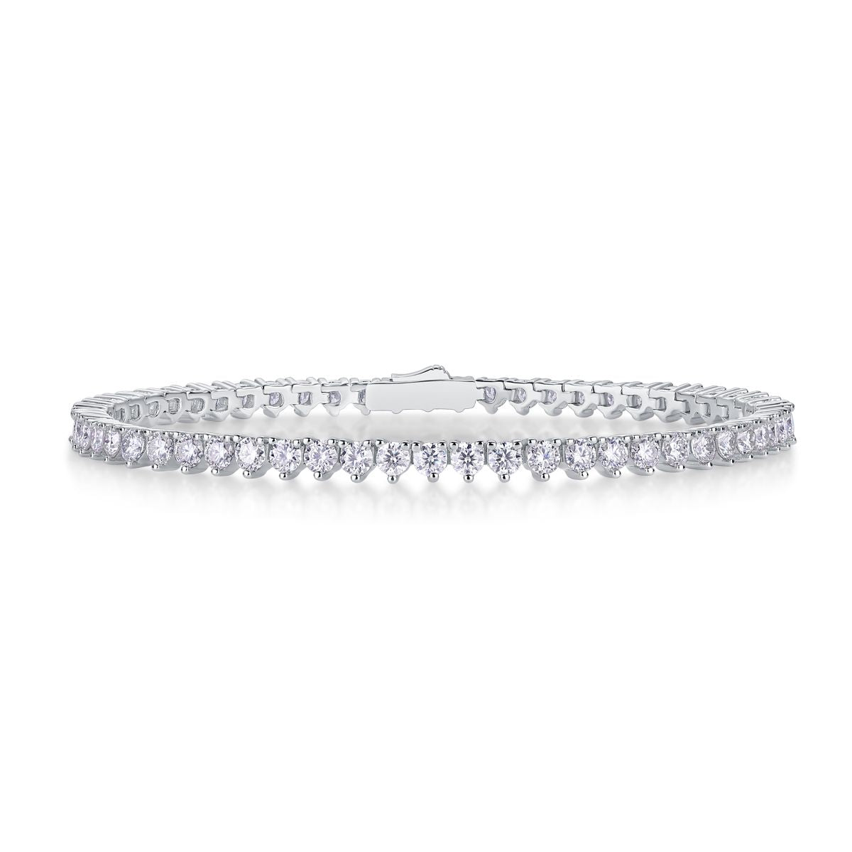 Mark Moissanite Tennis Bracelet — 0.1 ct, S925 Sterling Silver & Platinum-Plated