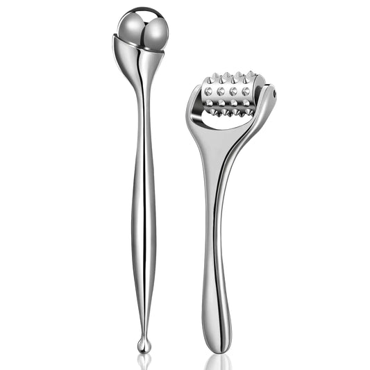 QooWo Eye Roller "NEW UPGRADE KIT" 2 in 1 Kit Face Rollers Face Massager Tool for Puffiness Eye Bags Eye Soreness